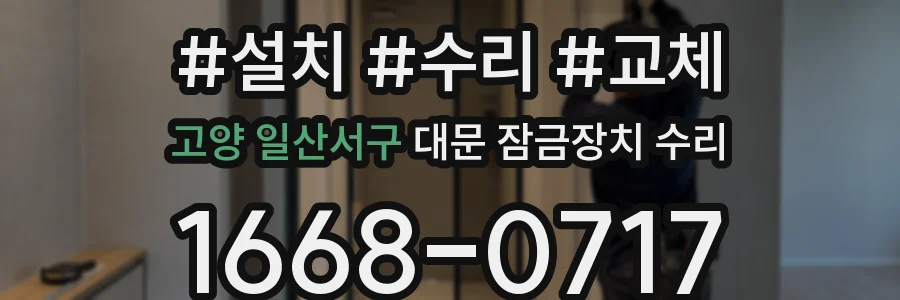 고양 일산서구 대문 잠금장치 수리