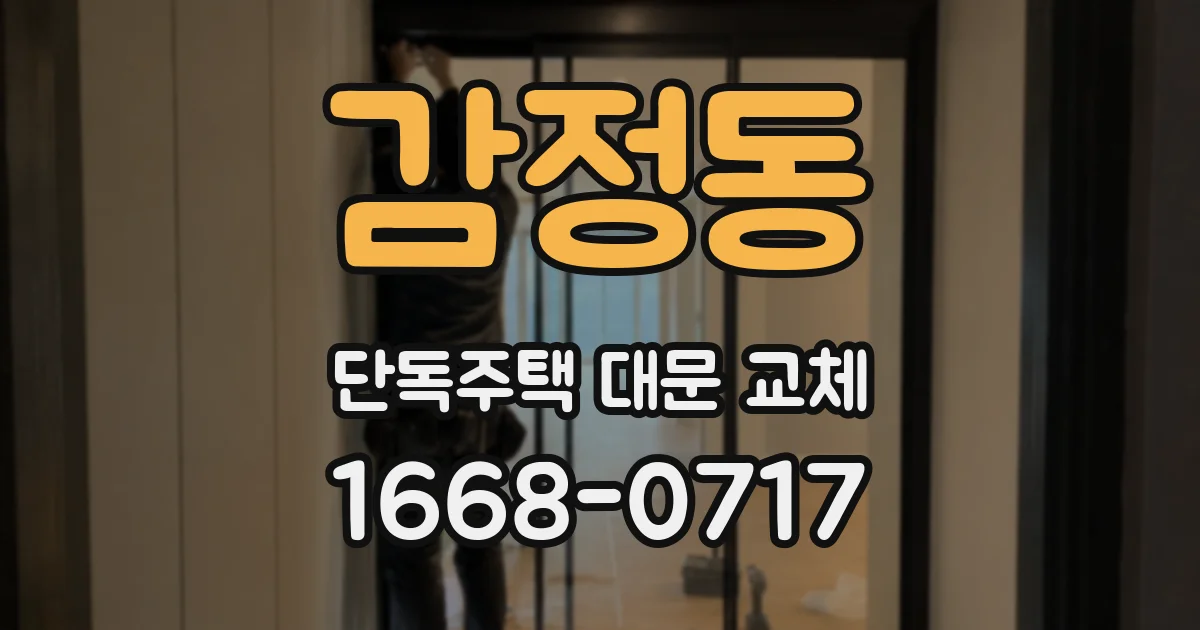 감정동 단독주택 대문 교체