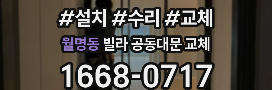 월명동 빌라 공동대문 교체