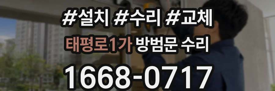 태평로1가 방범문 수리