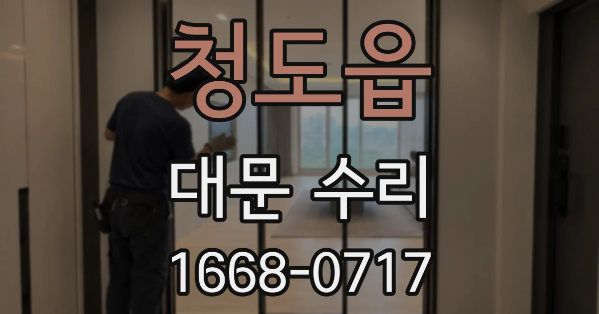 청도읍 대문 수리