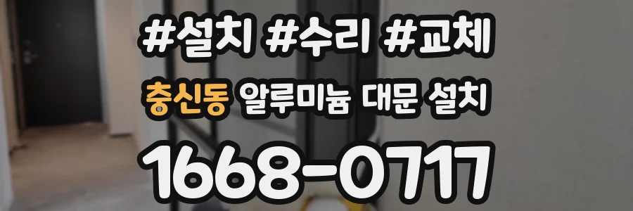 충신동 알루미늄 대문 설치