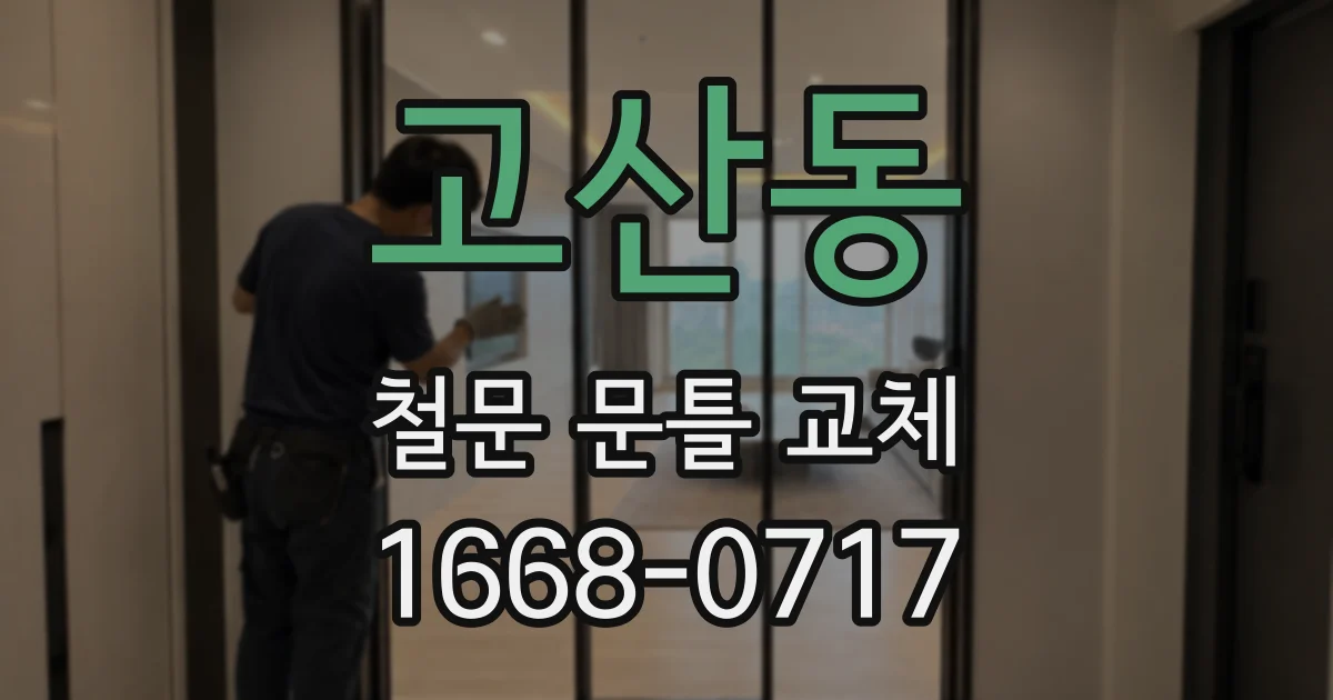 고산동 철문 문틀 교체