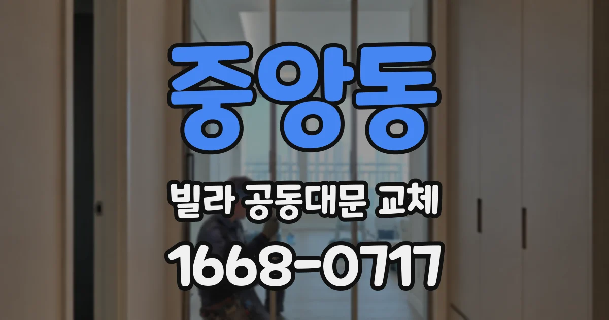중앙동 빌라 공동대문 교체