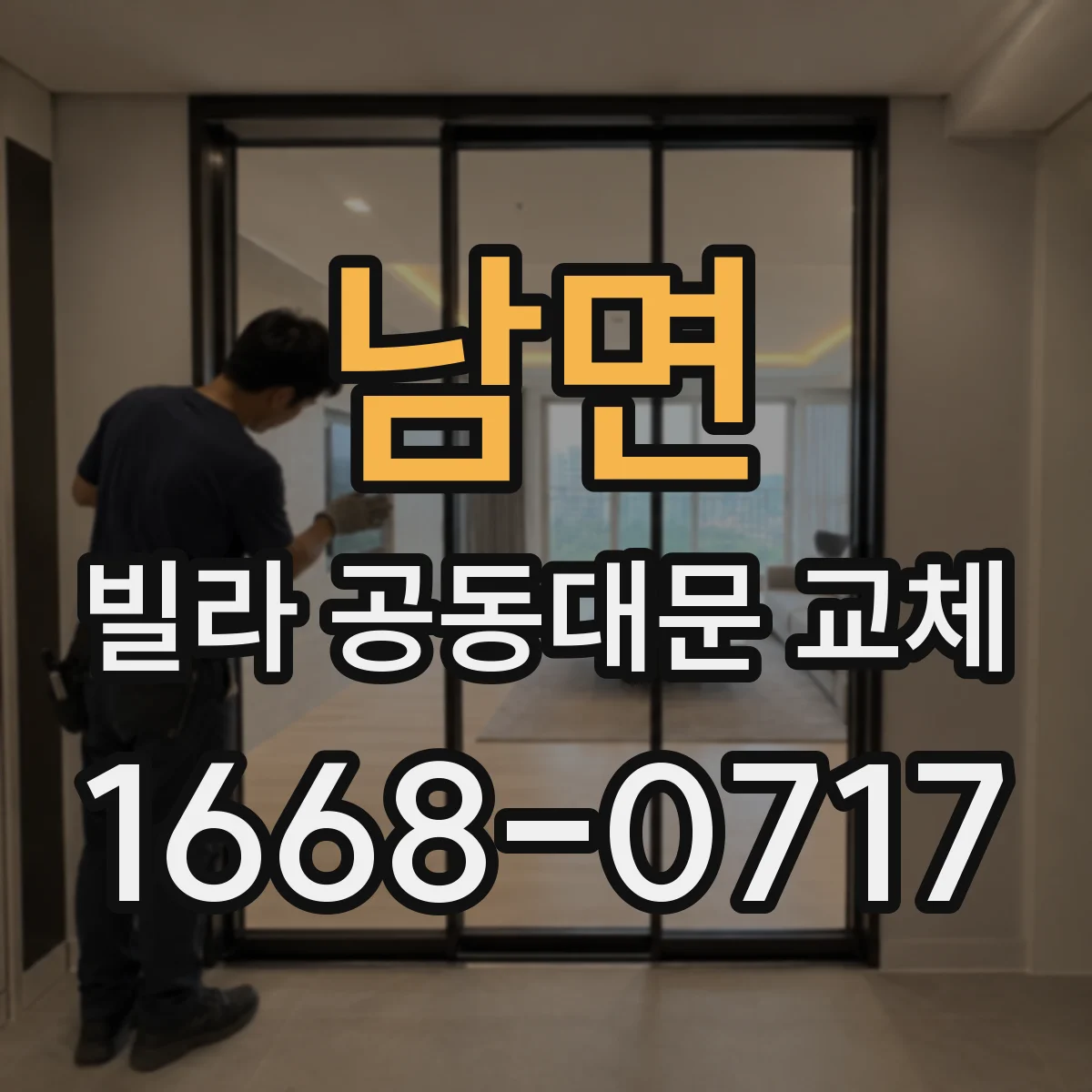 남면 빌라 공동대문 교체