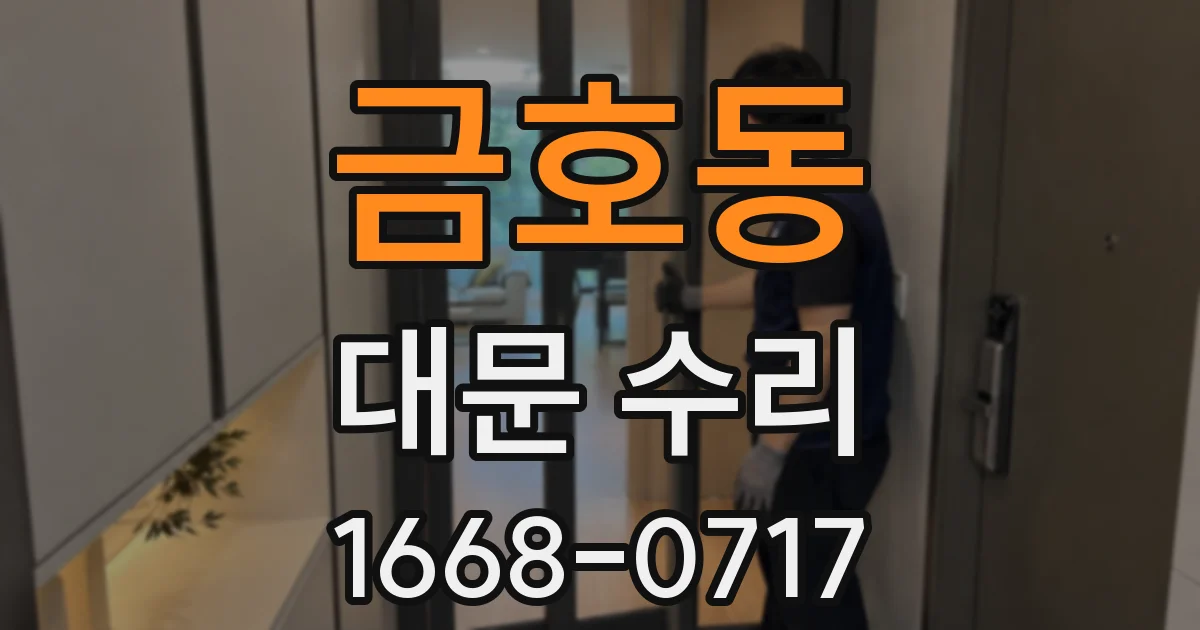 금호동 대문 수리
