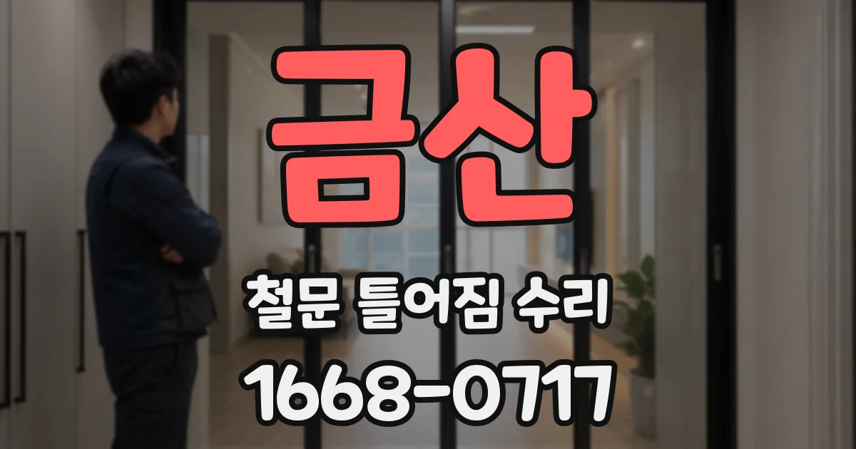 금산 철문 틀어짐 수리