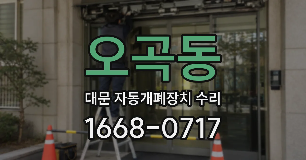 오곡동 대문 자동개폐장치 수리