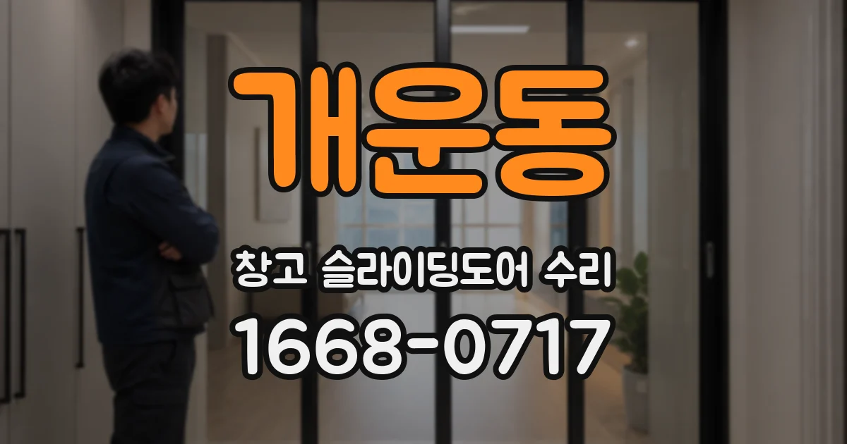 개운동 창고 슬라이딩도어 수리