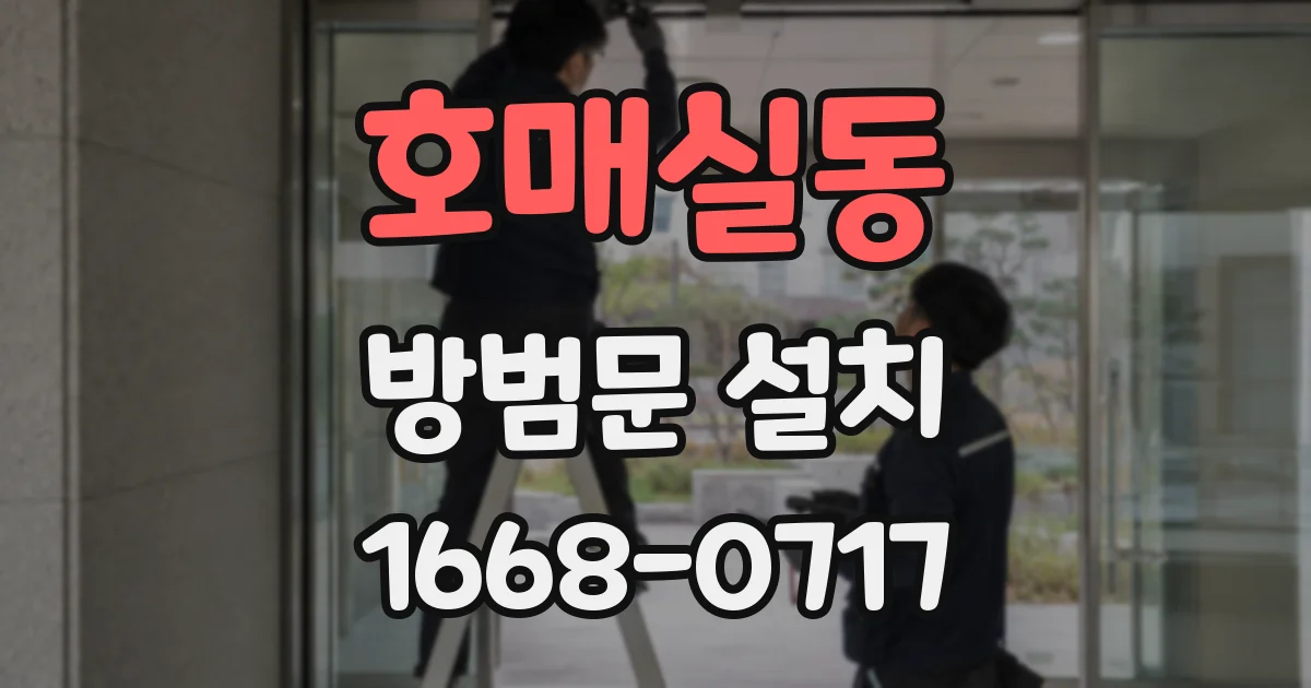 호매실동 방범문 설치