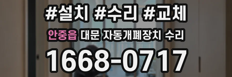 안중읍 대문 자동개폐장치 수리