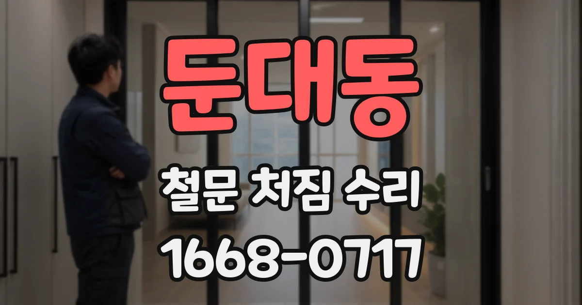 둔대동 철문 처짐 수리