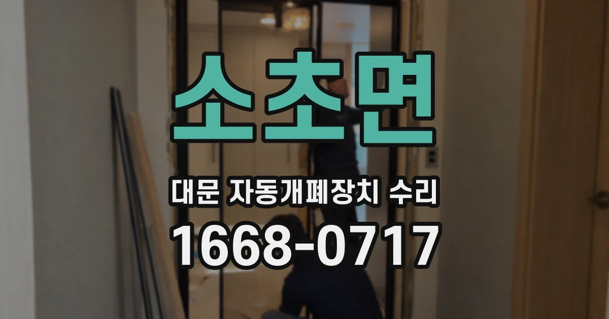 소초면 대문 자동개폐장치 수리