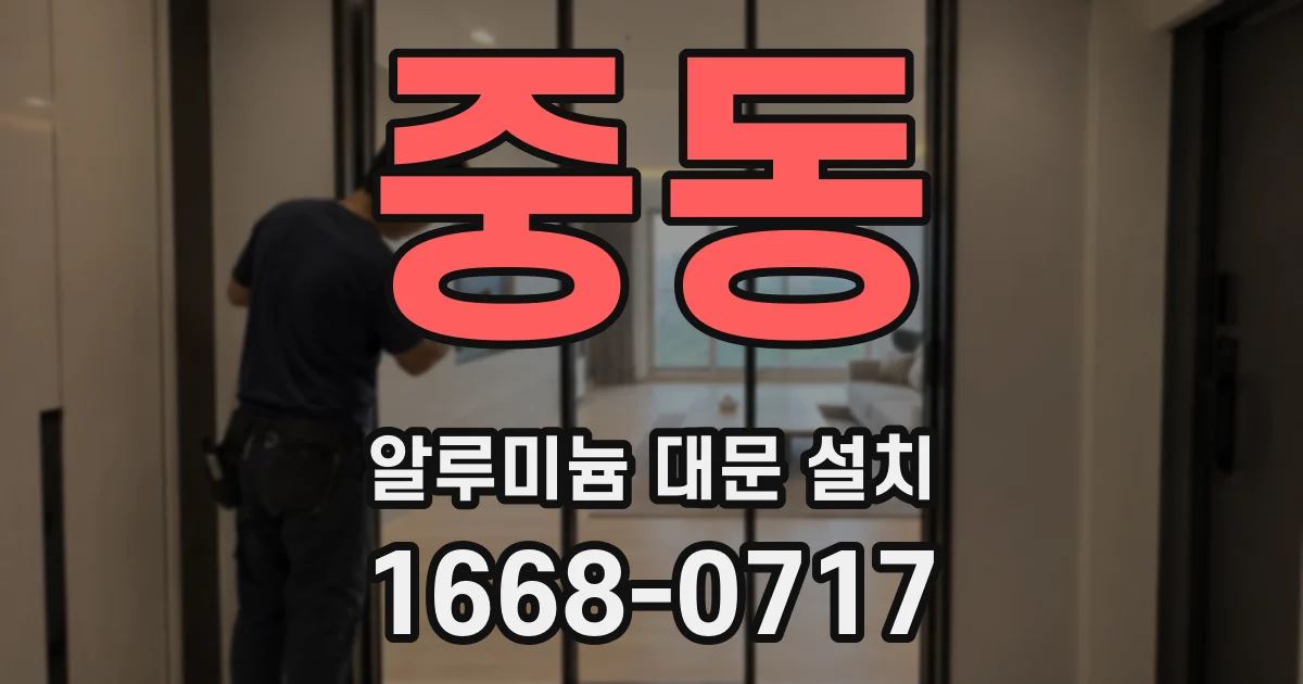 중동 알루미늄 대문 설치