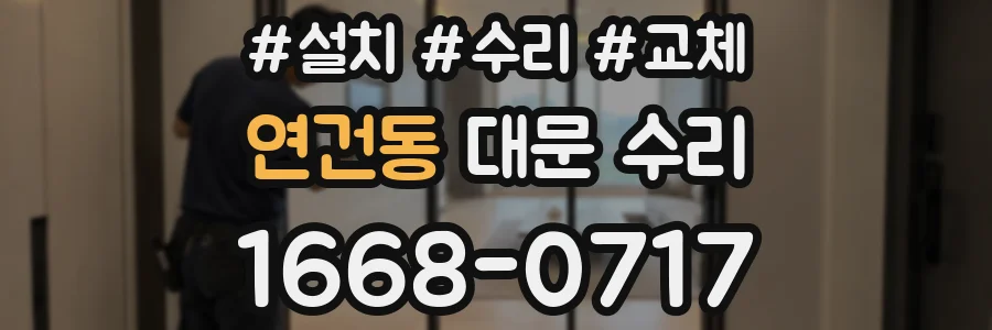 연건동 대문 수리