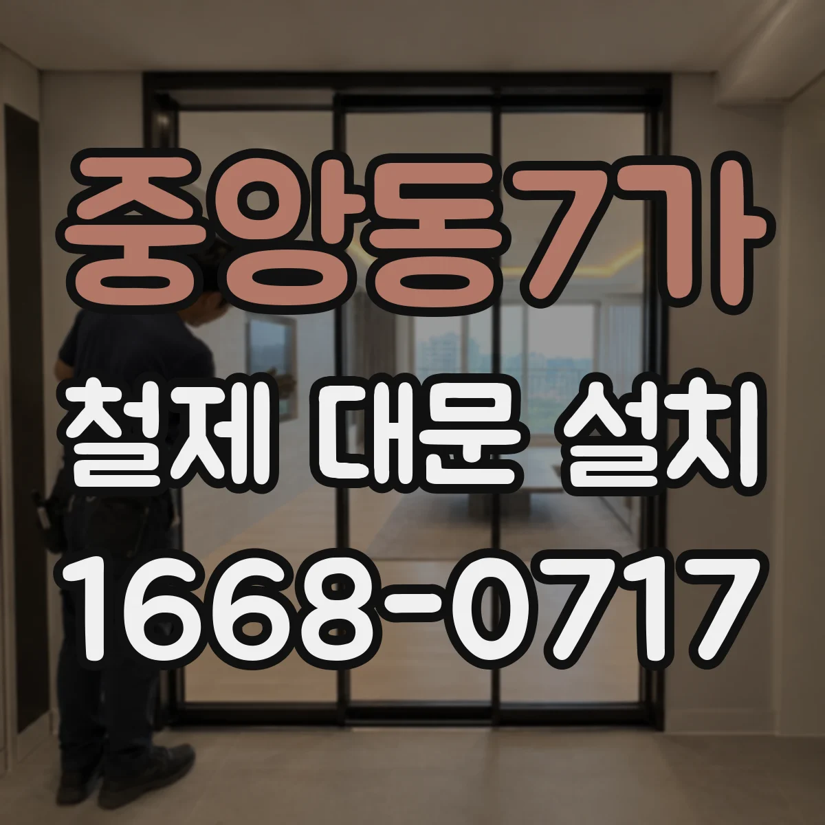 중앙동7가 철제 대문 설치