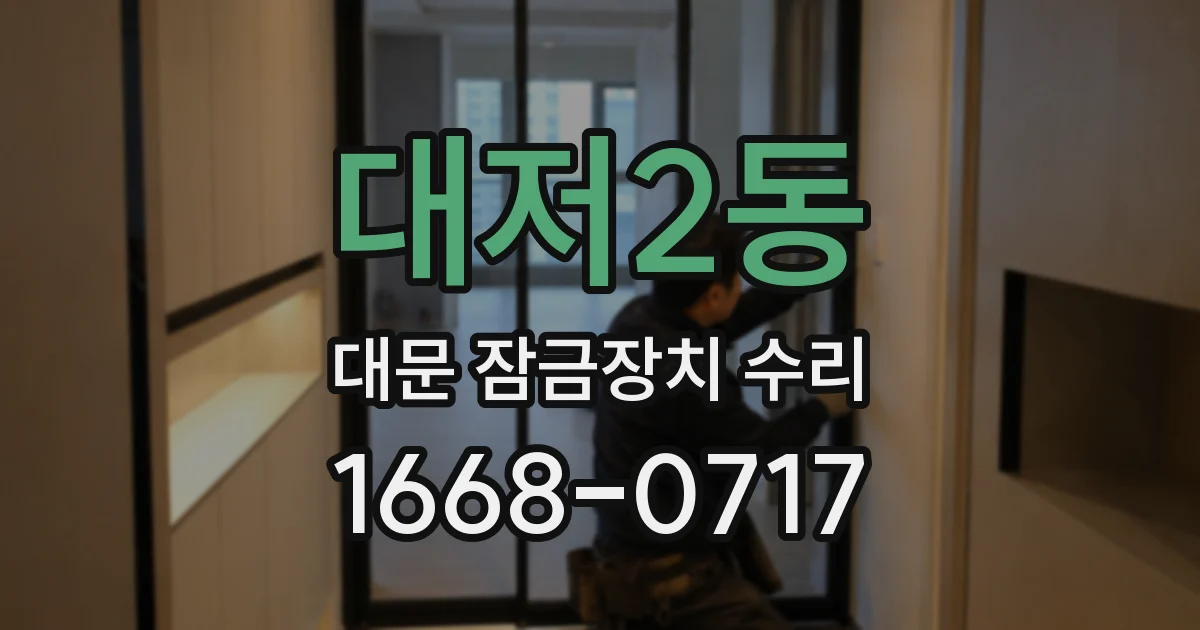 대저2동 대문 잠금장치 수리