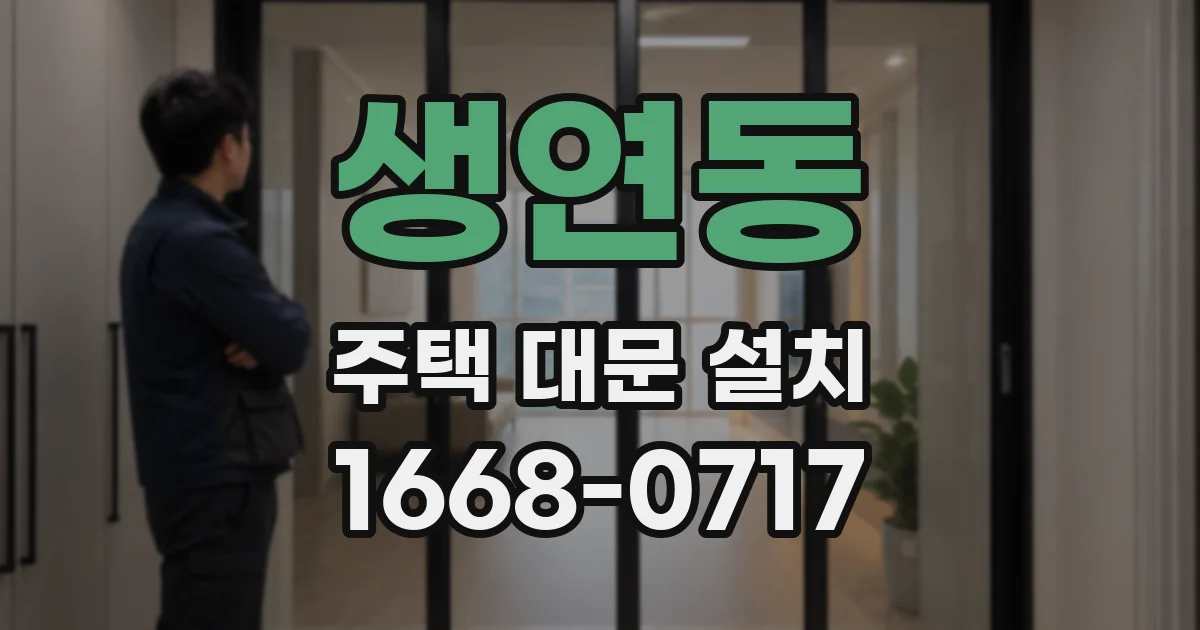 생연동 주택 대문 설치