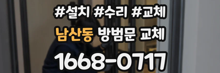 남산동 방범문 교체