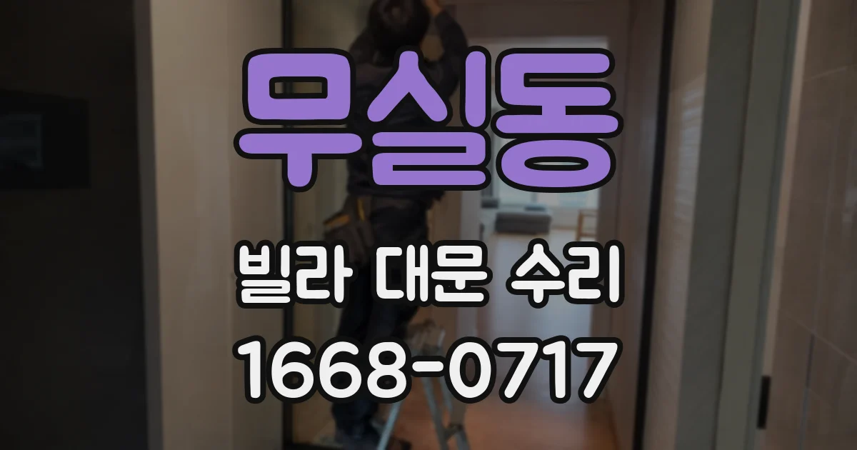 무실동 빌라 대문 수리