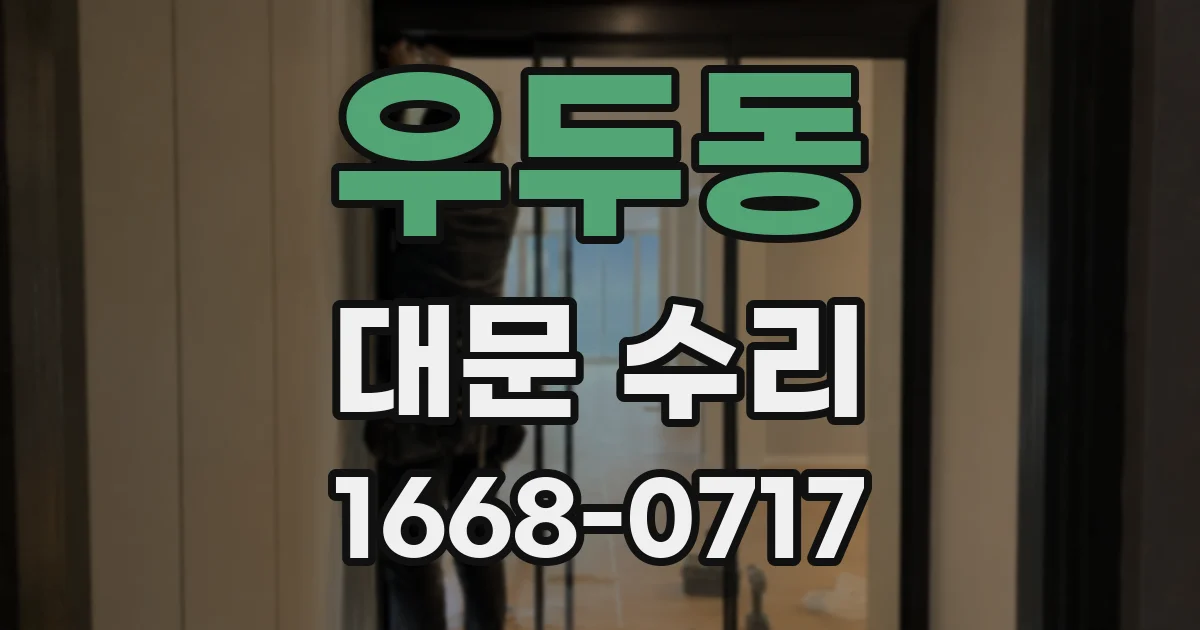 우두동 대문 수리