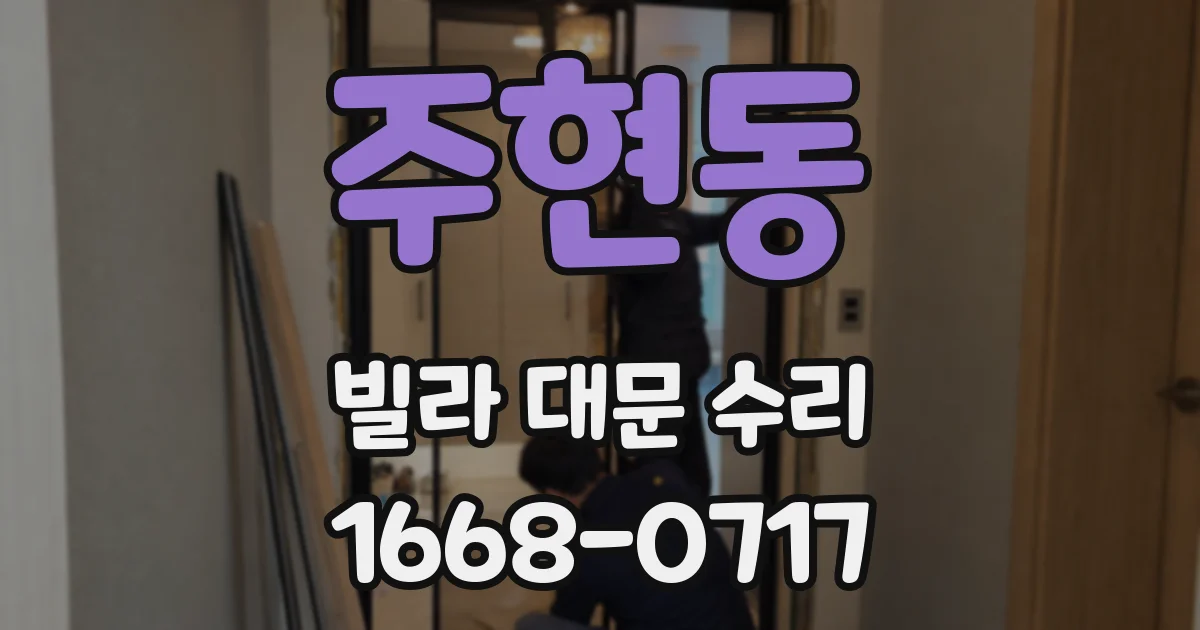 주현동 빌라 대문 수리
