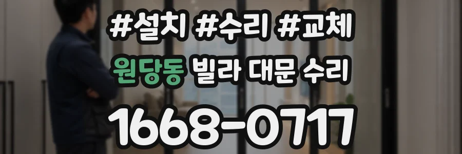 원당동 빌라 대문 수리