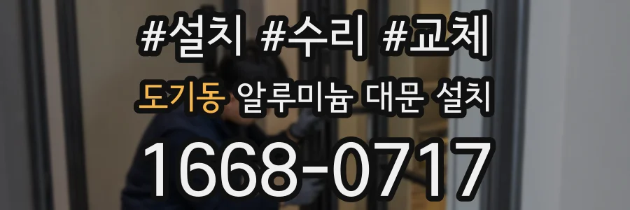 도기동 알루미늄 대문 설치