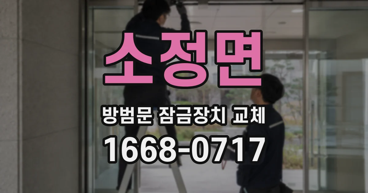 소정면 방범문 잠금장치 교체