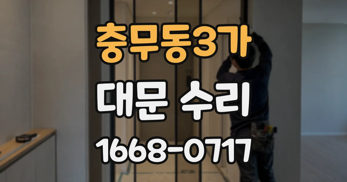 충무동3가 대문 수리