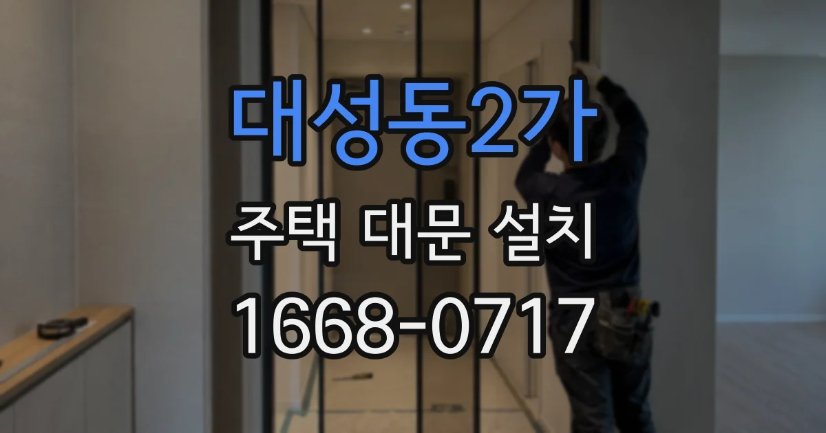 대성동2가 주택 대문 설치