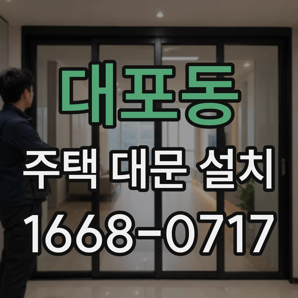 대포동 주택 대문 설치