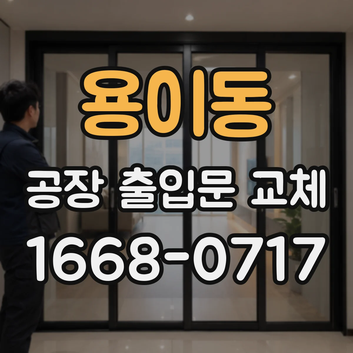 용이동 공장 출입문 교체