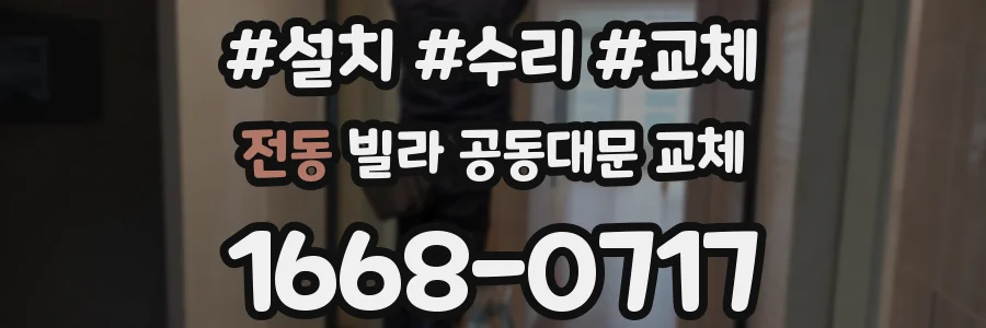 전동 빌라 공동대문 교체