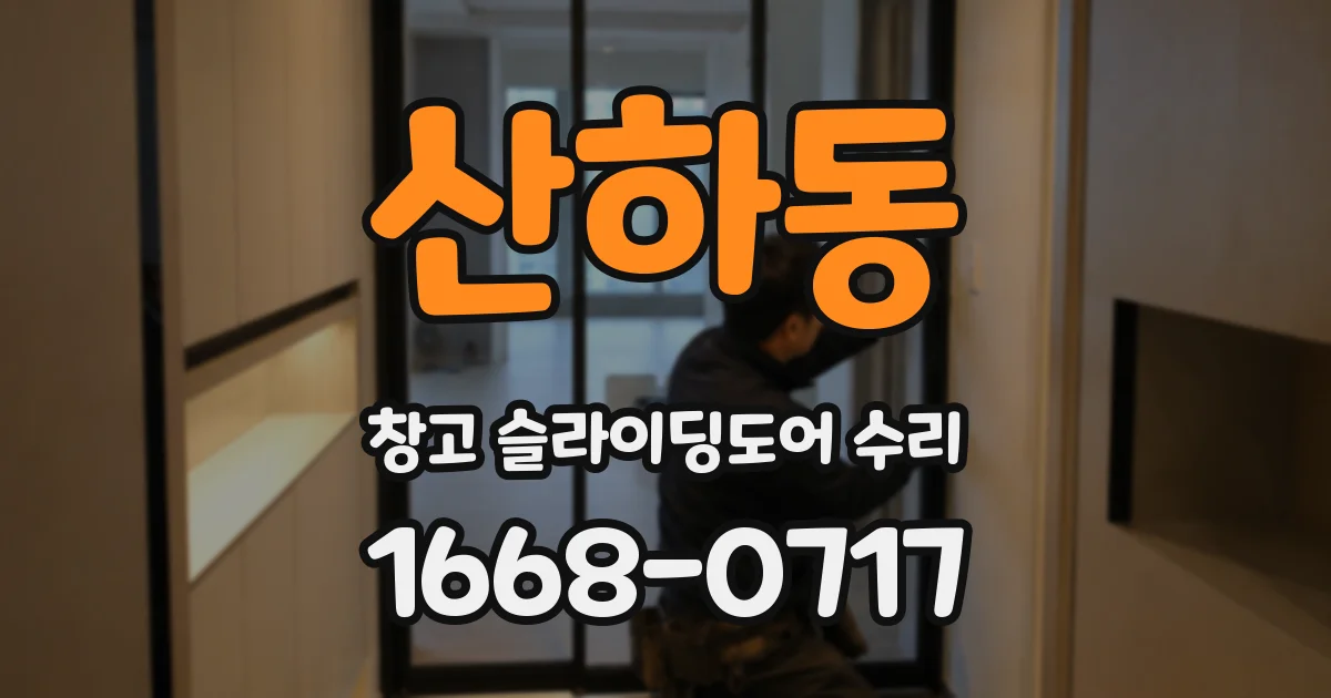 산하동 창고 슬라이딩도어 수리