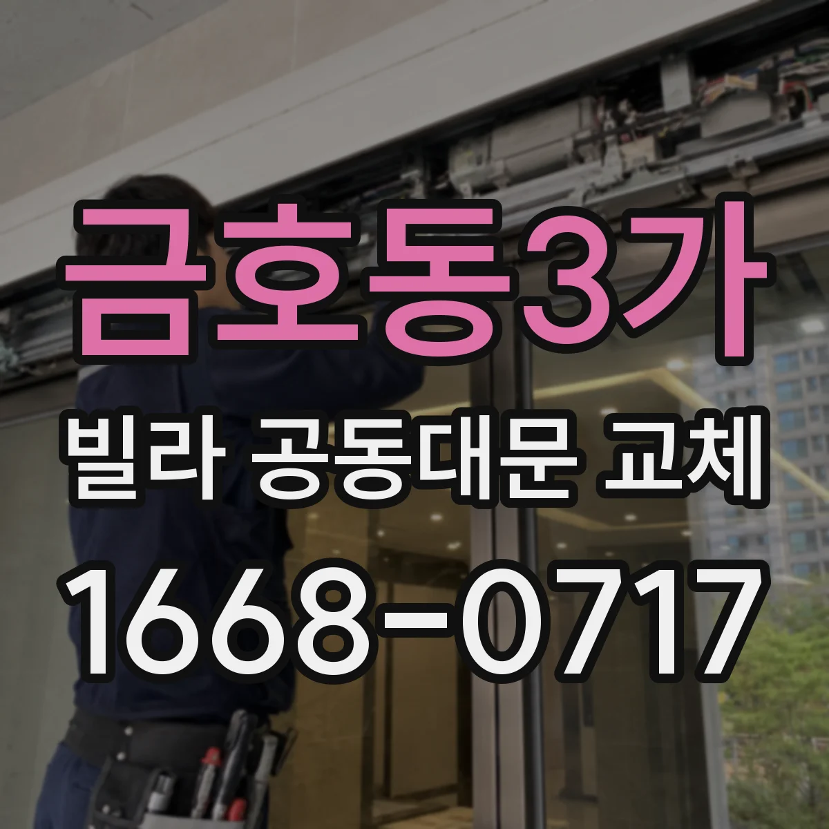 금호동3가 빌라 공동대문 교체