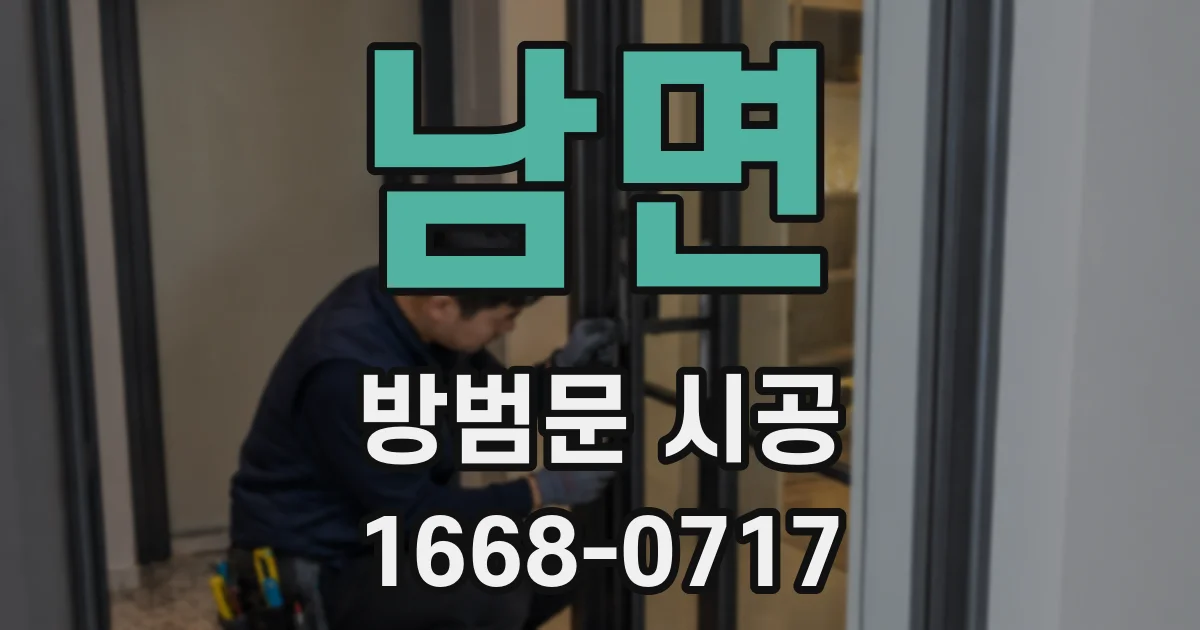 남면 방범문 시공