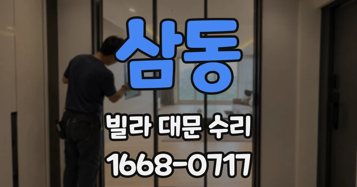 삼동 빌라 대문 수리