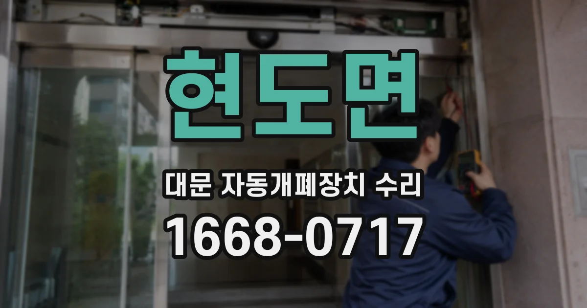 현도면 대문 자동개폐장치 수리