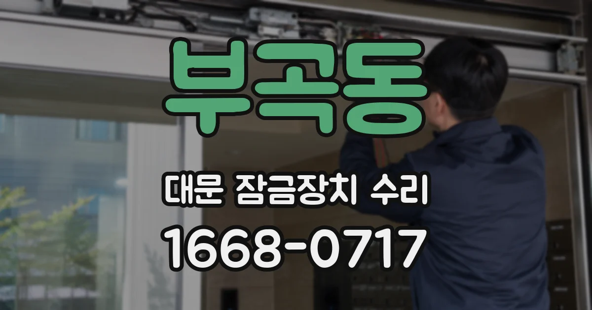 부곡동 대문 잠금장치 수리