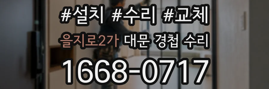을지로2가 대문 경첩 수리
