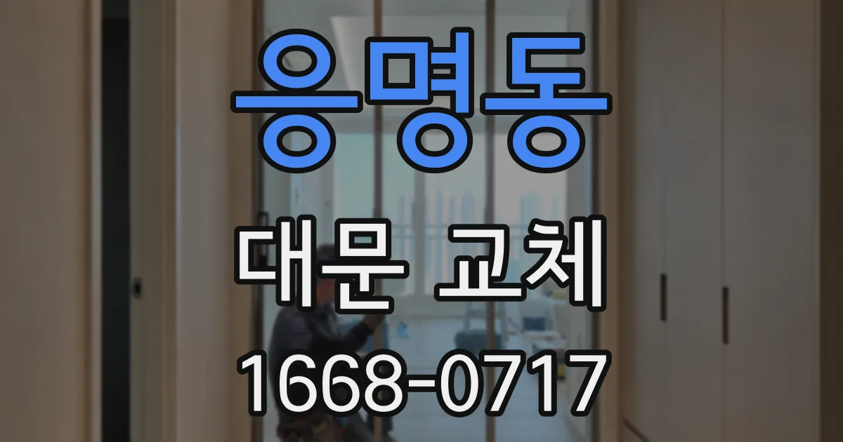 응명동 대문 교체