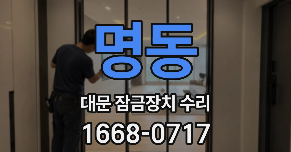 명동 대문 잠금장치 수리