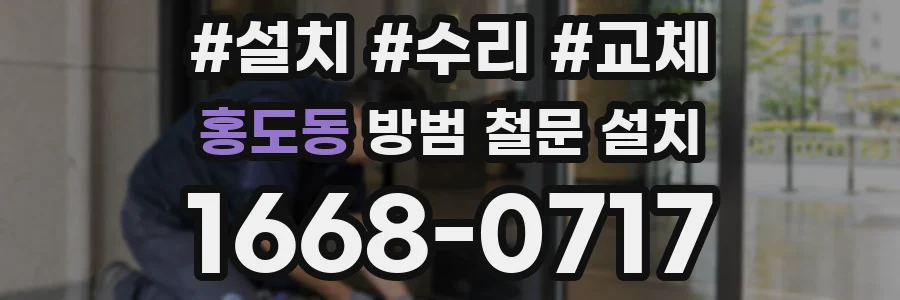 홍도동 방범 철문 설치
