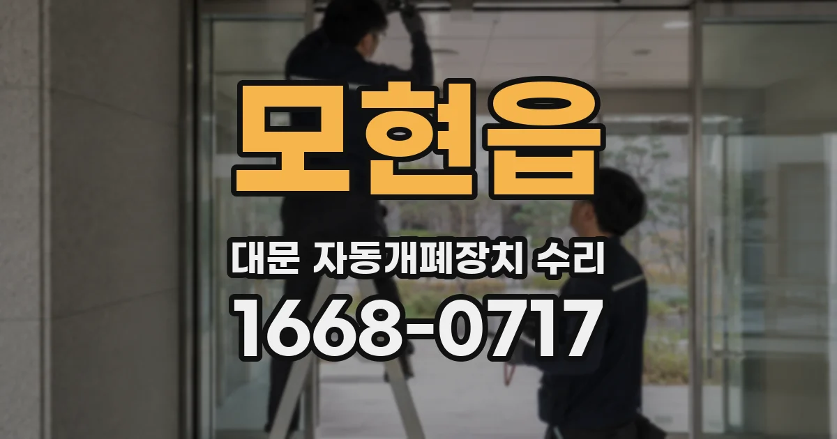모현읍 대문 자동개폐장치 수리