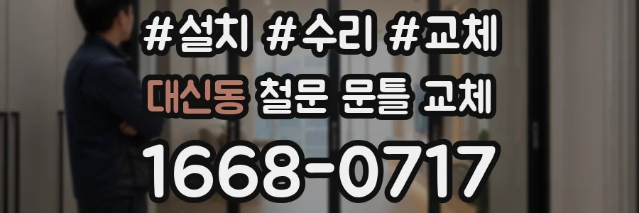 대신동 철문 문틀 교체