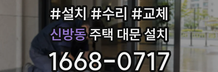 신방동 주택 대문 설치