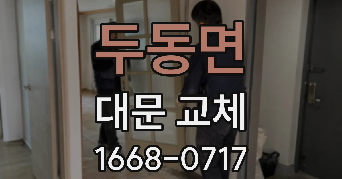 두동면 대문 교체