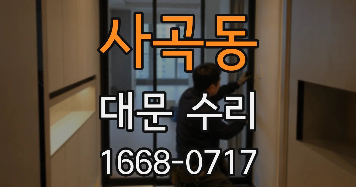 사곡동 대문 수리