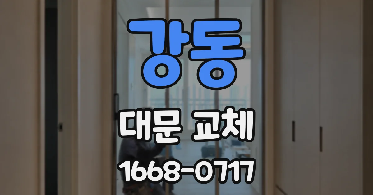 강동 대문 교체
